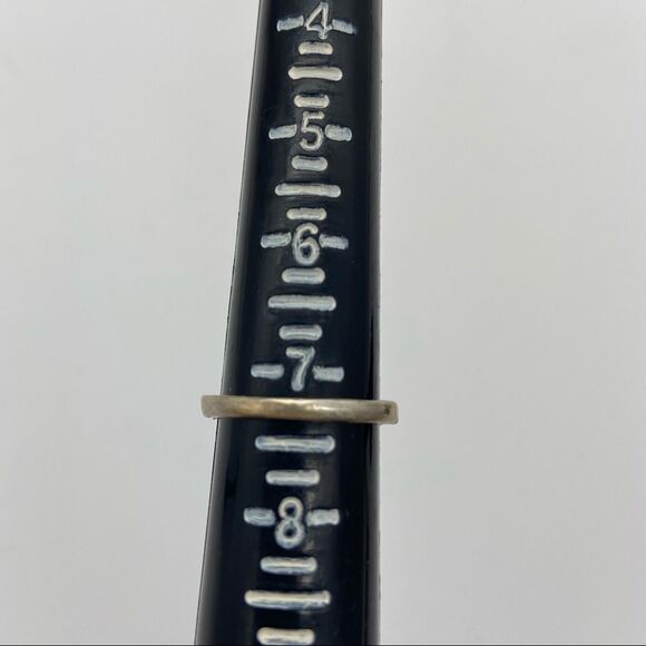 Marbled oval and rhinestone studded ring - 7.25 - Picture 4 of 10